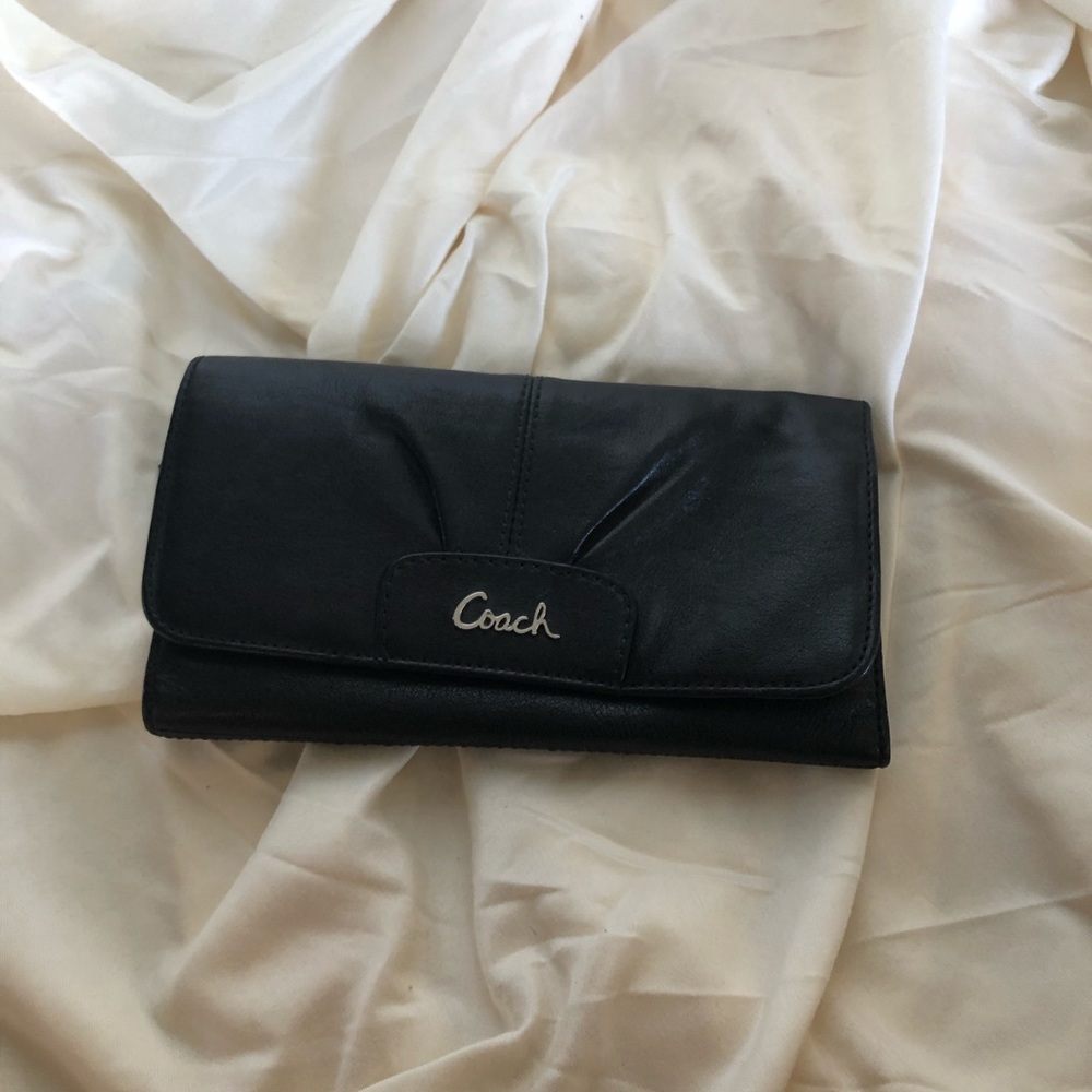 all black coach wallet